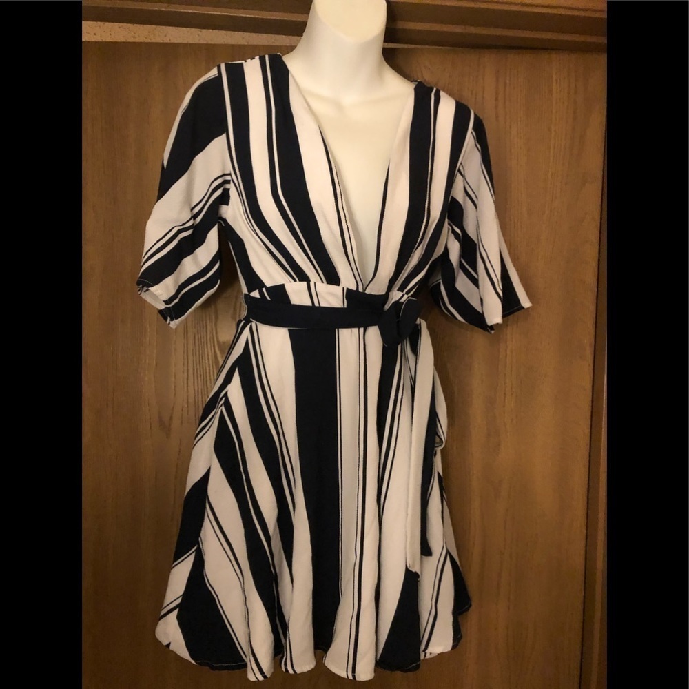Charlotte Russe blue and white mini dress​​​​​​